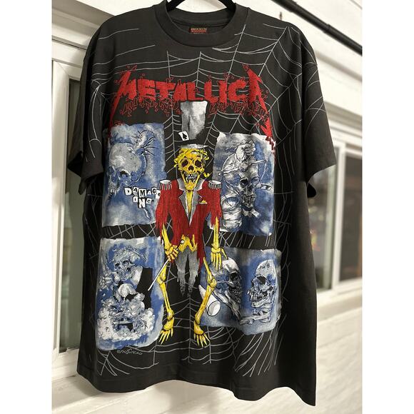 Metallica All Over Print Vintage Reprint Brockum Tag Single Stitch - Picture 1 of 7